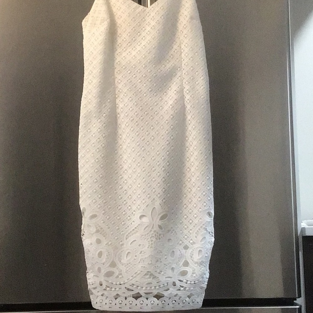 WHBM White Lace strapless dress